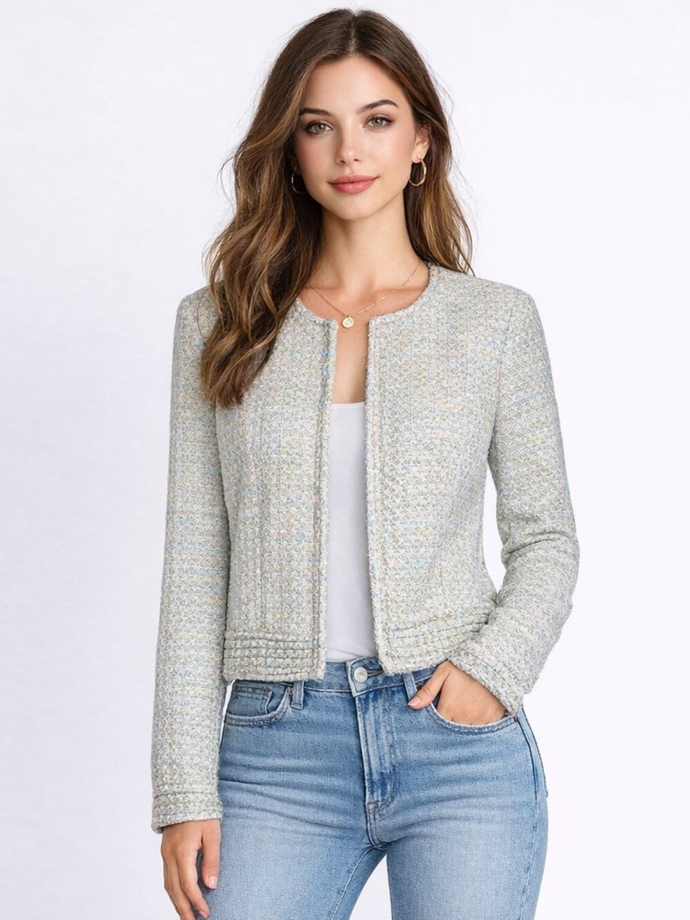Dries Van Noten Metallic Woven Structured Jacket